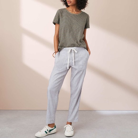 Lou & Grey Pants - LOU & GREY CROSSHATCH SOFTSTRETCH LINEN PANTS